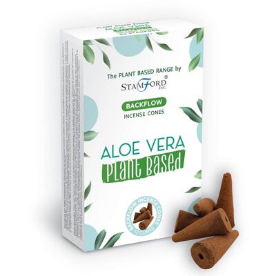 SPBBF-07 - Conos de incienso de reflujo a base de plantas - Aloe Vera - Vendido en 6x unidad/es por exterior