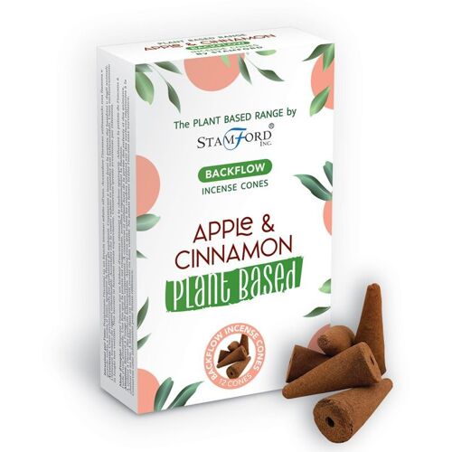 SPBBF-08 - Plant Based Backflow Incense Cones - Apple & Cinnamon - Sold in 6x unit/s per outer