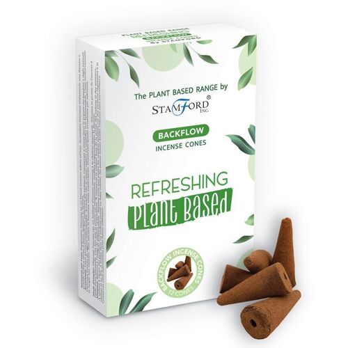 SPBBF-16 - Plant Based Backflow Incense Cones - Refreshing - Sold in 6x unit/s per outer