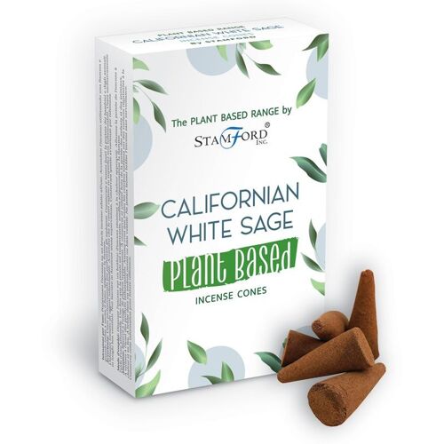 SPBiC-01 - Plant Based Incense Cones - Californian White Sage - Sold in 6x unit/s per outer