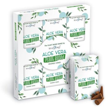 SPBiC-07 - Cônes d'encens à base de plantes - Aloe Vera - Vendu en 6x unité/s par extérieur 2