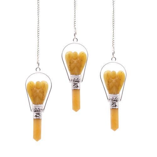 SpecMP-50 - Angel Pendulum with Ring- Yellow Quartz - Sold in 3x unit/s per outer