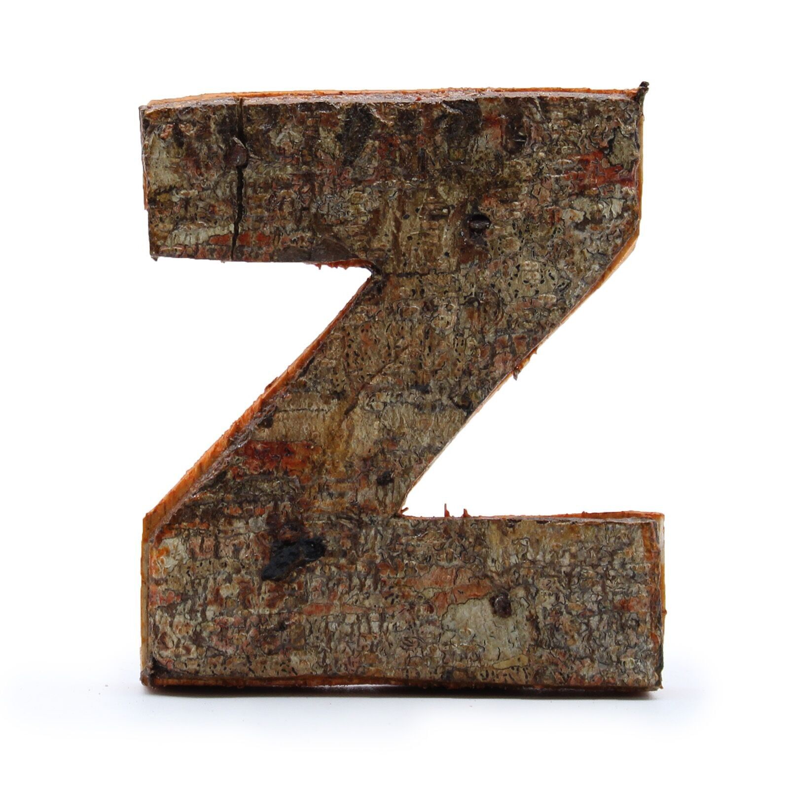 SRBL-28 - Rustic Bark Letter   - "Z"  - 7cm - Sold in 12x unit/s per outer