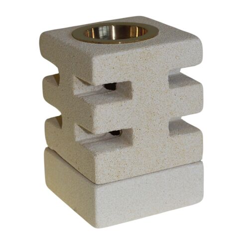 SSOB-05 - Stone Oil Burner - Abstract Cuts - Sold in 1x unit/s per outer