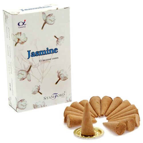 StamC-01 - Stamford Jasmine Incense Cones - Sold in 12x unit/s per outer