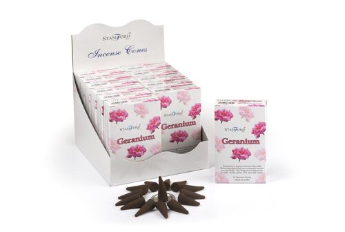 StamC-17 - Stamford Geranium Incense Cones - Sold in 12x unit/s per outer