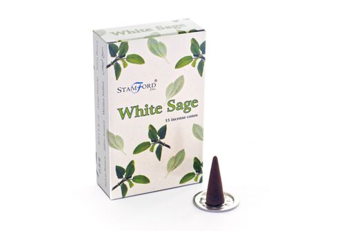 StamC-16 - Stamford White Sage Cones - Sold in 12x unit/s per outer