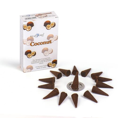 StamC-23 - Stamford Coconut Incense Cones - Sold in 12x unit/s per outer