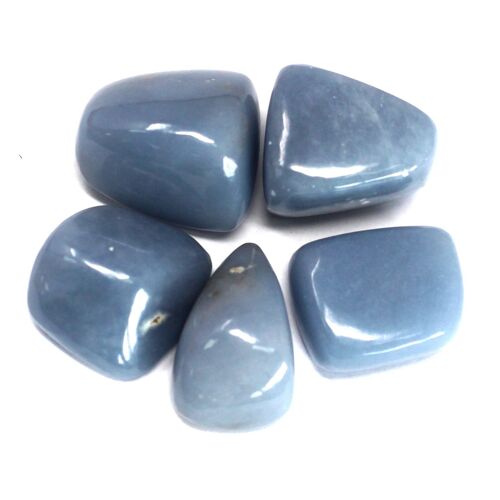 TBm-55 - Premium Tumble Stone - Angelite - Sold in 4x unit/s per outer