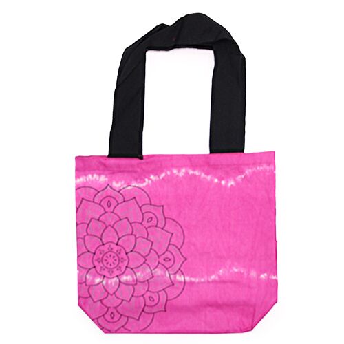 TDB-07 - Tye-Dye Cotton Bag (6oz) - 38x42x12cm -  Mandala - Magento - Black Handle - Sold in 1x unit/s per outer