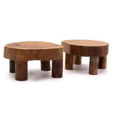 TDS-06 - Espositore basso in teak - 24x10cm - Venduto in 2x unità/e per esterno