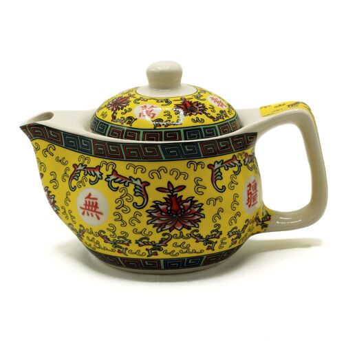 TeaP-09 - Small Herbal Teapot - Long Life Oriental Design - Sold in 1x unit/s per outer