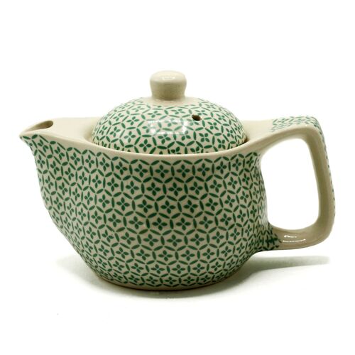 TeaP-11 - Small Herbal Teapot - Green Mosaic - Sold in 1x unit/s per outer