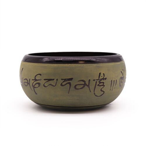 TIB-110 - Earth Powder Singing Bowl - Mantra Five Buddha - 16cm - Sold in 1x unit/s per outer