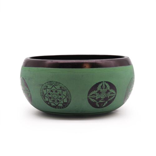 TIB-114 - Earth Powder Singing Bowl - Mandala Buddha - 16cm - Sold in 1x unit/s per outer