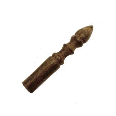 TibA-01 - Wooden Stick - 12cm - Shaped Handle - No Leather - Sold in 1x unit/s per outer