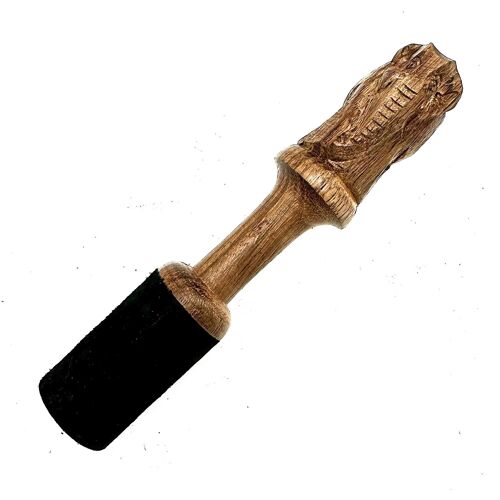 TibA-11 - Wooden Stick - 14cm  - Elephant Carving - Sold in 1x unit/s per outer