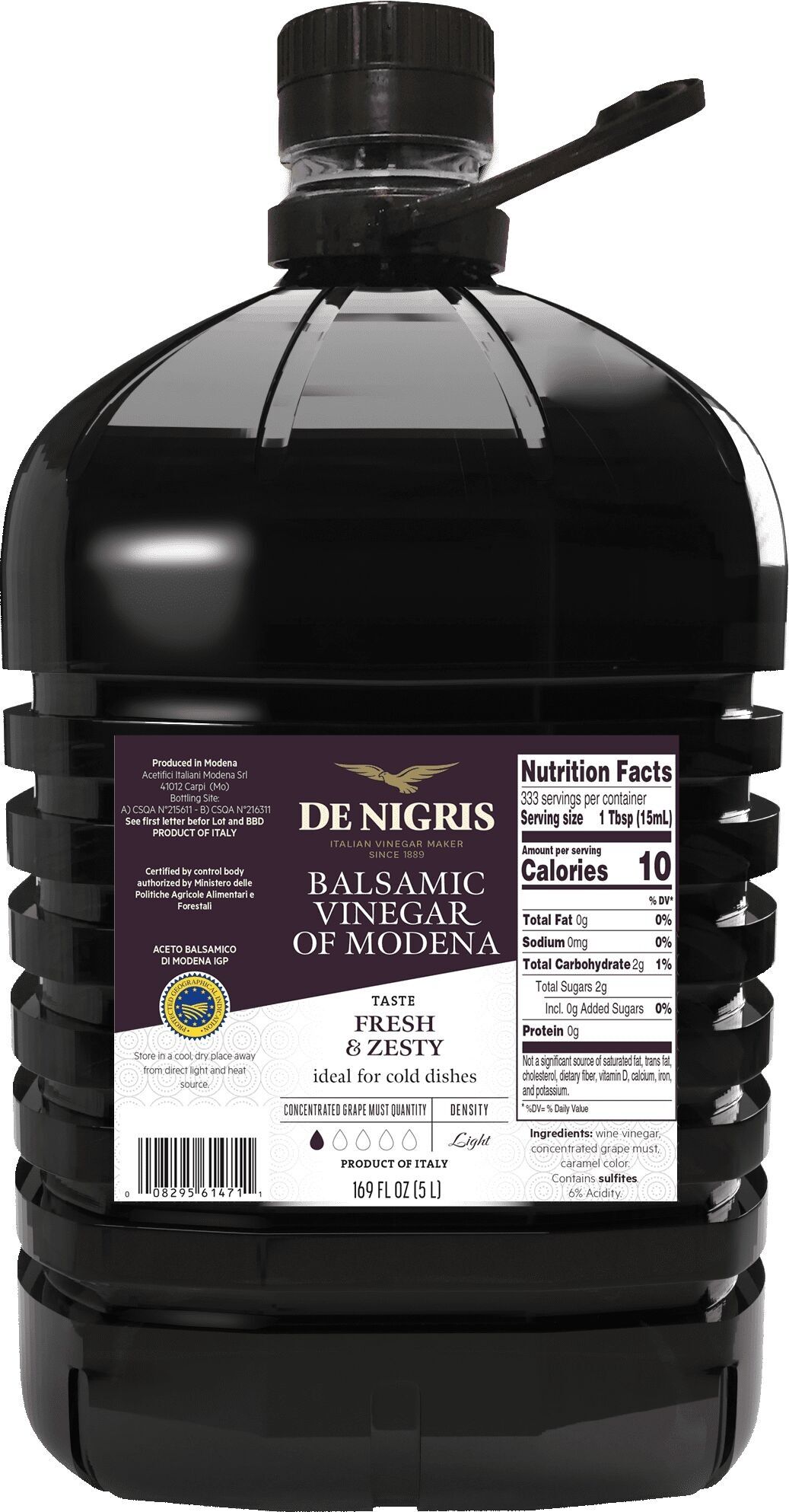 De Nigris balsamic vinegar 5L.