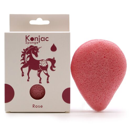 TKong-03 - Teardrop Konjac Sponge - Rose - Anti-aging - Sold in 6x unit/s per outer