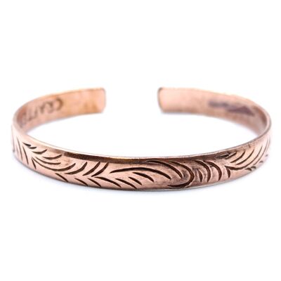 TMB-08 - Bracelet tibétain en cuivre - Tourbillons tribaux minces - Vendu en 1x unité/s par extérieur