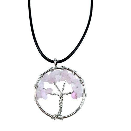 TOLP-02 - Tree of Life Pendant - Rose Quartz - Sold in 1x unit/s per outer