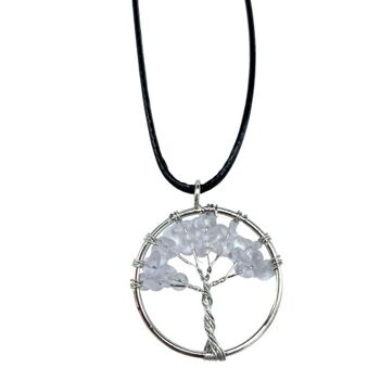 TOLP-08 - Pendentif Arbre de Vie - Cristal de Roche - Vendu en 1x unité/s par extérieur 1