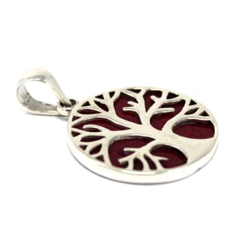 TOLSP-04 - Pendentif Arbre de Vie Argent 22mm - Effet Corail - Vendu en 1x unité/s par extérieur 3