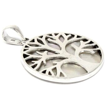 TOLSP-03 - Pendentif Arbre de Vie Argent 30mm - Nacre - Vendu en 1x unité/s par extérieur 3