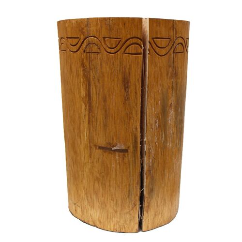 TTS-05D - Tribal Stool / Table - Albasia - Natural-Damaged - Sold in 1x unit/s per outer