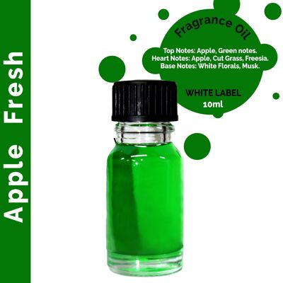 ULFO-03 - 10 ml de aceite aromático de manzana fresca - SIN ETIQUETA - Se vende en 10 unidades por exterior
