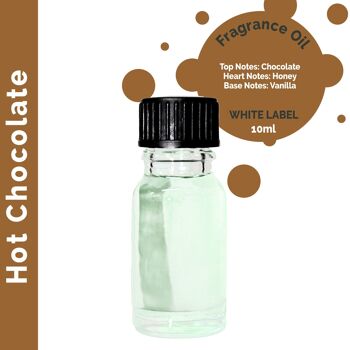 ULFO-100 - Huile parfumée chocolat chaud 10 ml - Étiquette blanche - Vendu en 10x unité/s par extérieur