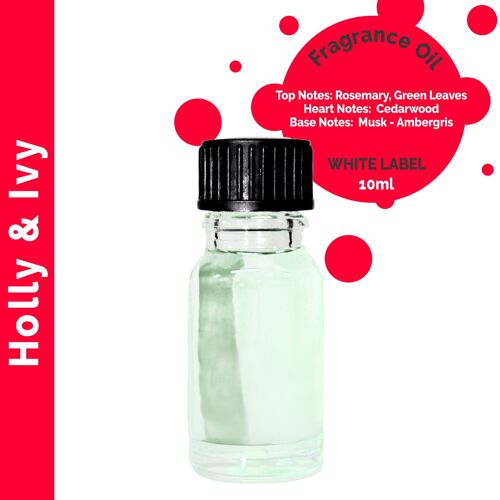ULFO-106 - Holly & Ivy Fragrance Oil 10ml - White Label - Sold in 10x unit/s per outer