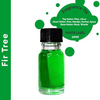 ULFO-102 - Huile parfumée Sapin 10ml - Étiquette Blanche - Vendu en 10x unité/s par extérieur