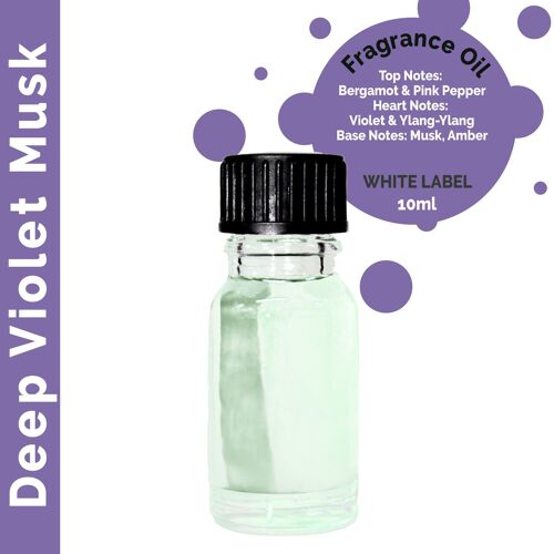 ULFO-18 - 10ml Deep Violet Musk Fragrance Oil - UNLABELLED - Sold in 10x unit/s per outer