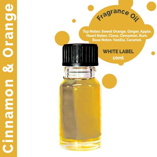 ULFO-14 - 10 ml Cinnamon & Orange Fragrance Oil - UNLABELLED - Sold in 10x unit/s per outer