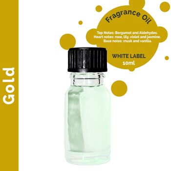 ULFO-26 - 10 ml d'huile parfumée dorée - Sans étiquette - Vendu en 10x unité/s par extérieur 1