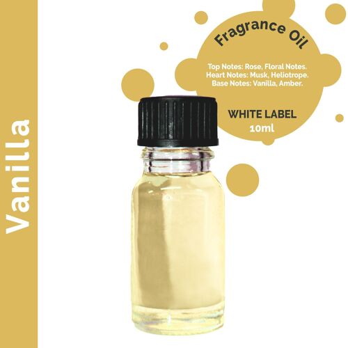 ULFO-61 - 10 ml Vanilla Fragrance Oil - UNLABELLED - Sold in 10x unit/s per outer