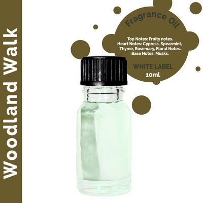 ULFO-65 - Olio profumato Woodland Walk da 10 ml - Senza etichetta - Venduto in 10 unità per esterno