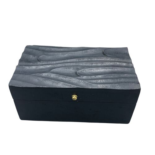 VDBox-03 - Vintage Deco - Multi Purpose Box - 22x12x10cm - Black Swirls - Sold in 1x unit/s per outer