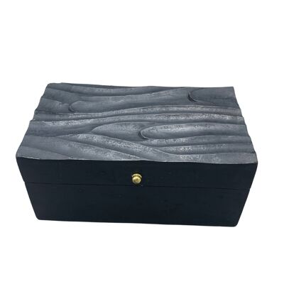 VDBox-03 - Vintage Deco - Caja multiusos - 22x12x10cm - Remolinos negros - Se vende en 1x unidad/s por exterior