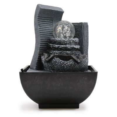 WaterF-05 - Fuente de agua de mesa - 18 cm - Formación rocosa en cascada - Se vende en 1 unidad/es por exterior
