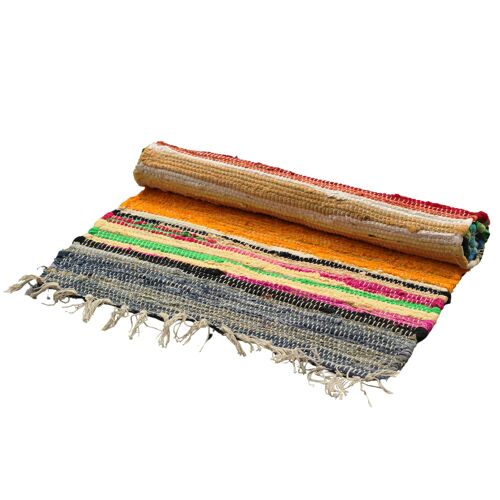 VRUG-22 - Large Rag Rug - Rainbow Colours - 150x90cm - Sold in 1x unit/s per outer