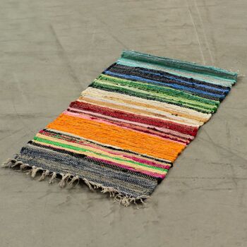 VRUG-22 - Grand Tapis Rag - Couleurs Arc-en-Ciel - 150x90cm - Vendu en 1x unité/s par extérieur 2