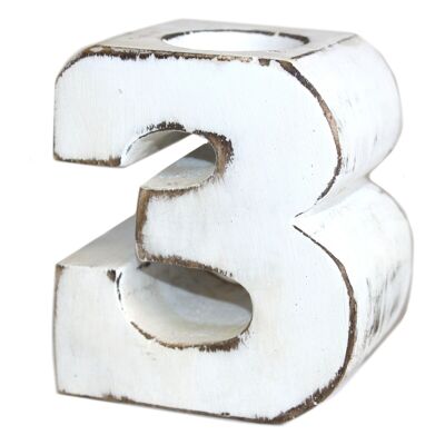 WBN-03 - Números de cumpleaños de madera - No.3 - Vendido en 1x unidad/es por exterior