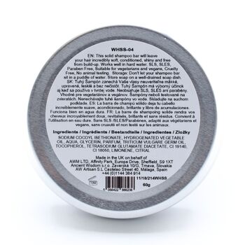 WHSS-04 - Shampoing Solide Lièvre Sauvage 60g - Tutti Frutti - Vendu en 4x unité/s par enveloppe 3