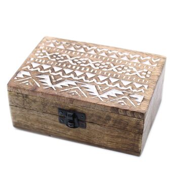 WWIB-03 - Boîte en bois lavé blanc - Design slave 6x4 - Vendu en 2x unité/s par extérieur 1