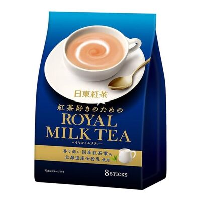 Nittoh Tea Japan ROYAL MILK TEA Tè istantaneo in polvere, 8 bastoncini