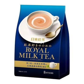 Nittoh Tea Japan ROYAL MILK TEA Instant Tea Powder, 8-Stick