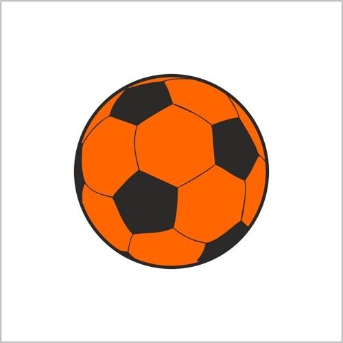 Etiketten – Voetbal – oranje-zwart – 250 stuks
