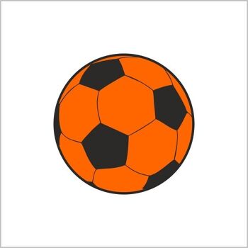 Étiquettes – Football – orange-noir – 250 pièces